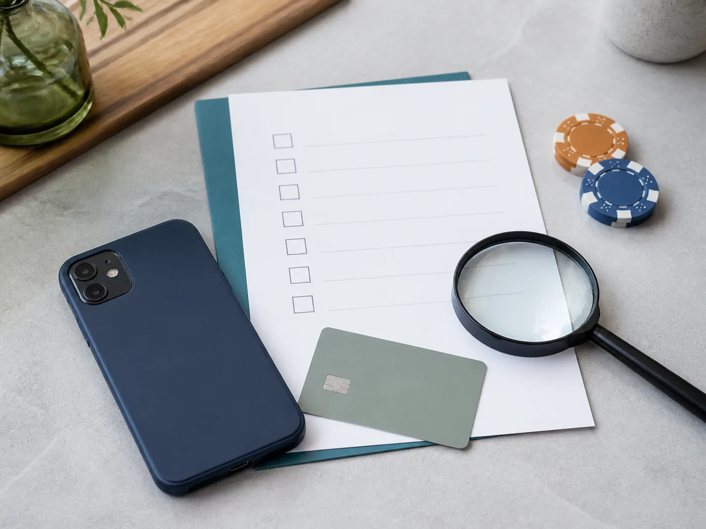 Checklist editorial de conta e comprovantes